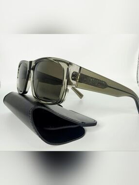 😎 AUTHENTIC Saint Laurent SL 689 Square Sunglasses – Transparent Grey